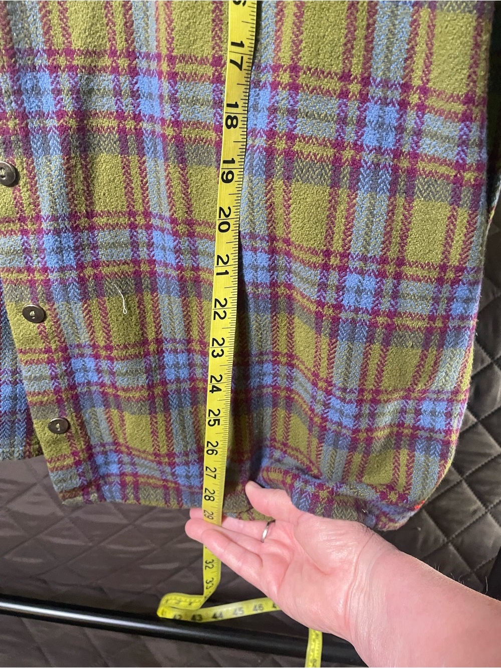 Peace Love World Plaid Button-Down Shirt Jacket- NWOT - Picture 8 of 11
